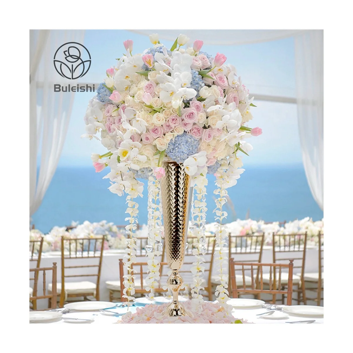 Wedding Centerpieces Decoration Party Decoration Flower Stand Gold Vase Wedding Table Flower Arrangement Stand Centerpieces