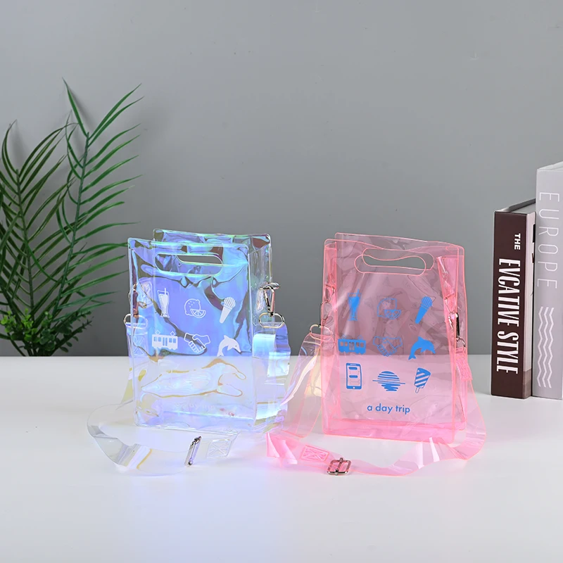 Good quality customized Crossbody Purse Bag Shoulder women Clear PVC Tote Bag Stadium Single Shoulder Bag