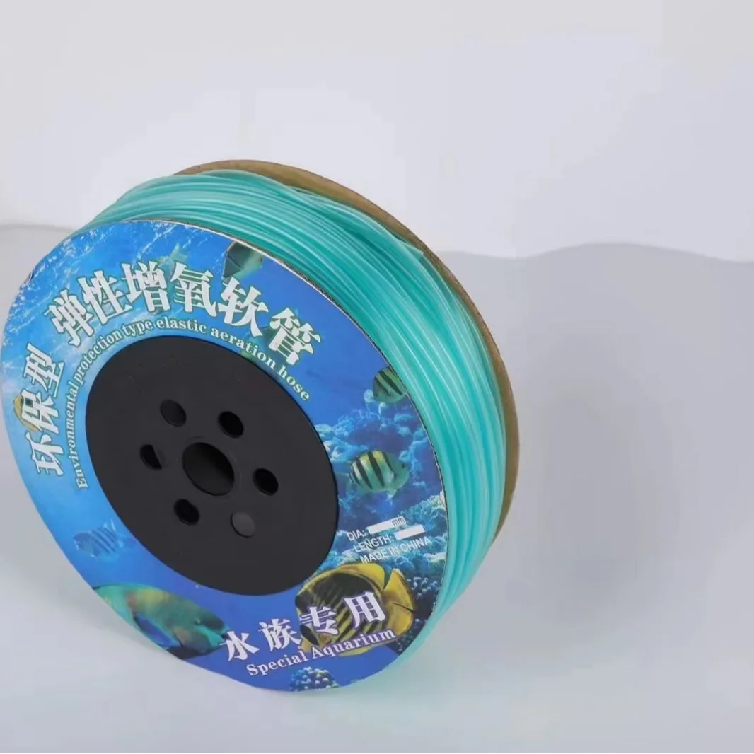 Colorful 4*6mm 100m/roll Aquarium Elastic Aeration Hose Fish Tank Air Pump Soft Pipe Flexible Oxygen Tube Line