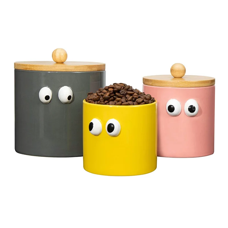 3 шт. наборы канистр для кухонной стойки банки с герметичными крышками керамических кофе