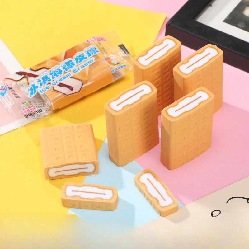 Creative eraser ice cream eraser stationery Office student stationery wholesale Korea  Kid toy stationary funny erasers