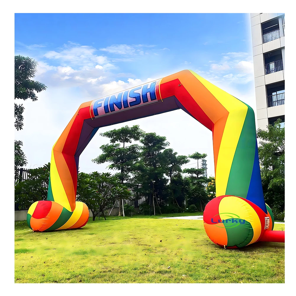 Custom Advertising Inflatable Arch Entrance Running Archway With Logo For Event