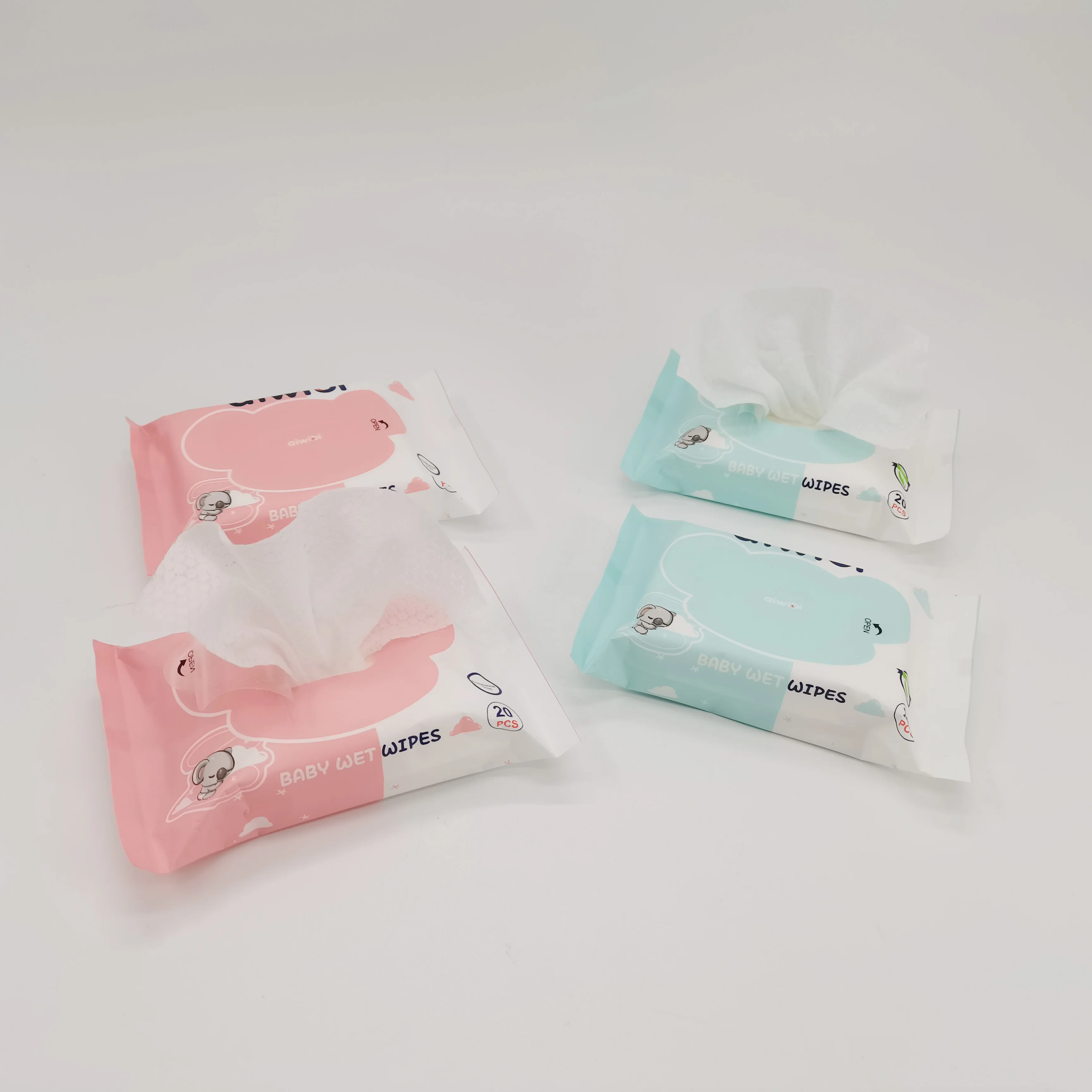 AIWIBI wet wipes for baby mini size pocket pack pure wipes for sensitive skin wholesale price direct from factory