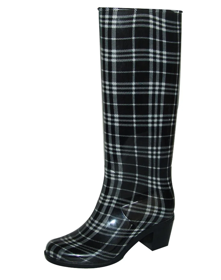 waterproof cheap women PVC  rain boots high heel