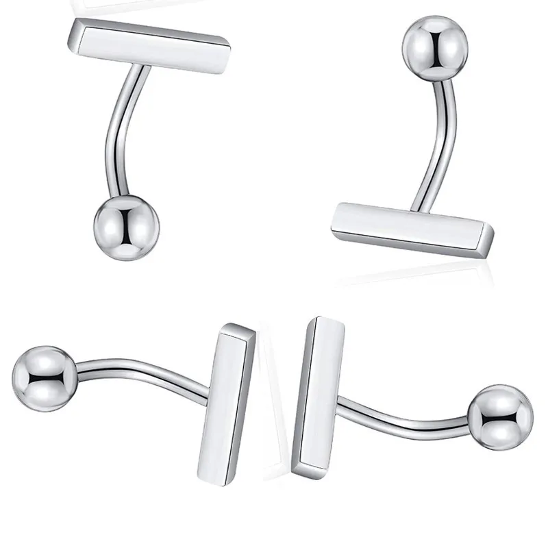 Eico Simple Daily Style 18k Gold Plated 316L Stainless Steel Belly Button Rings Surgical Steel Women Piercing Jewelry