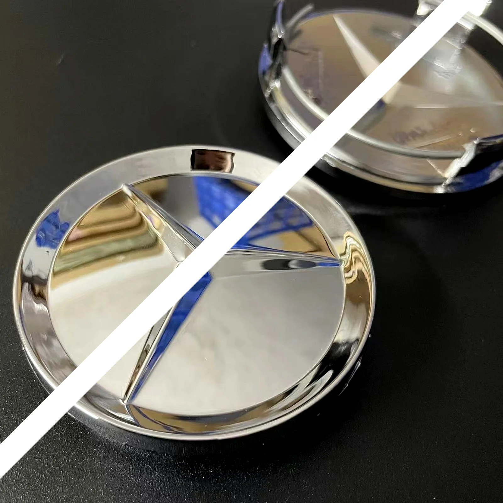 63.5mm Integrated Black or Silver Wheel Rims Center Hub Caps For Mercedes Benz Star Logo Auto Accessories