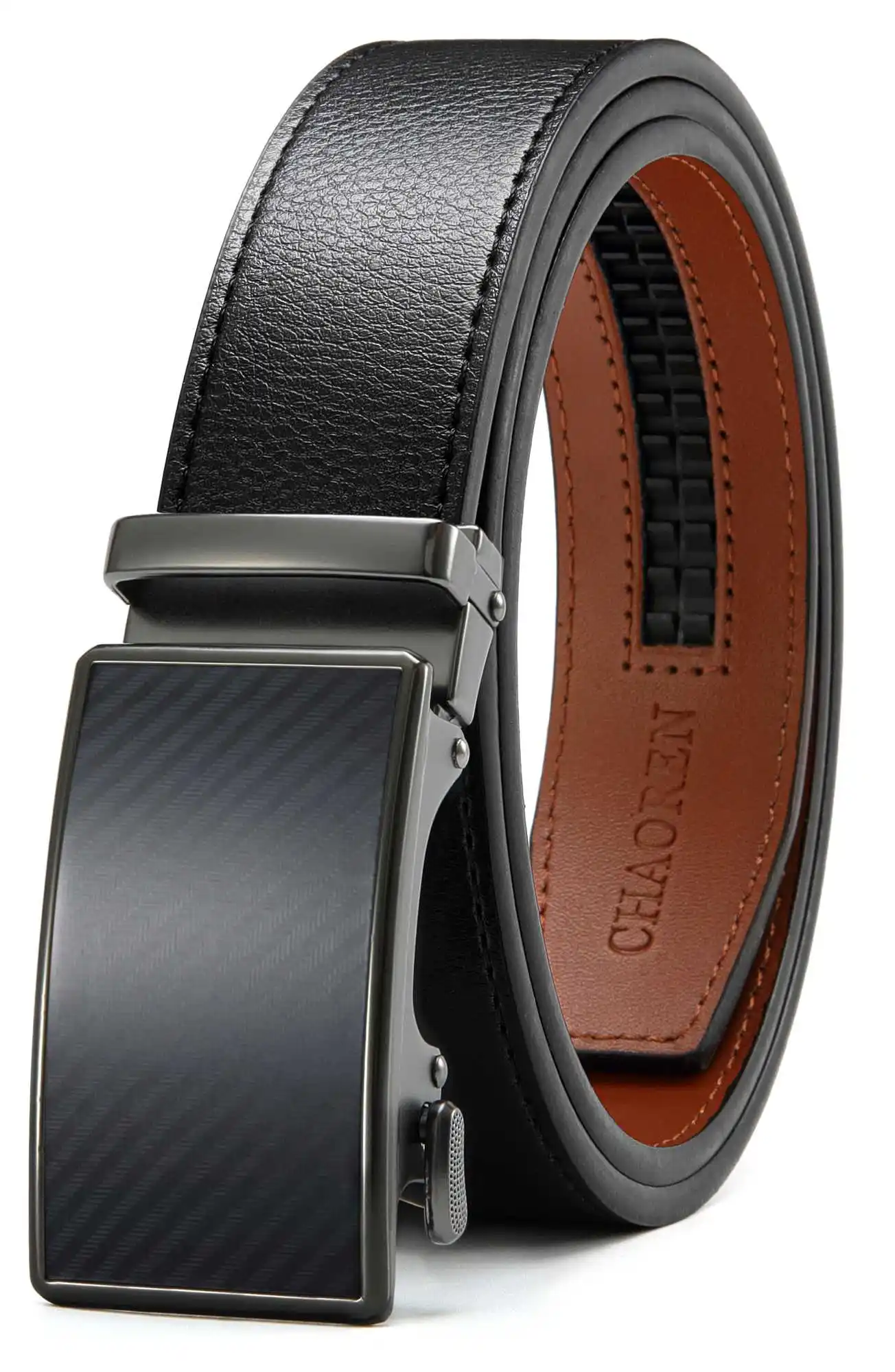 35mm Black Metal  Zinc Alloy Buckle Automatic Buckle Only for Ratchet Belt Buckle for Suit Belt Elegant Design