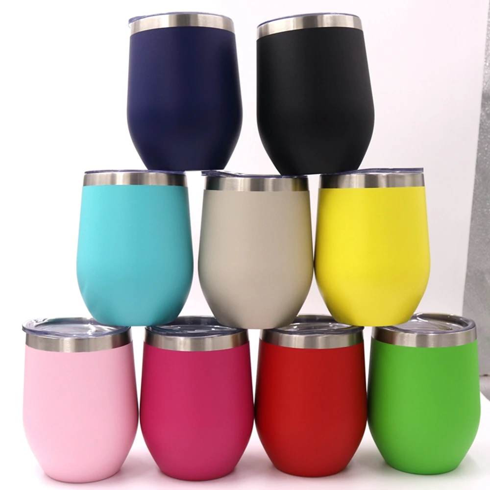 2021 new arrivals product best price powder coated 12oz stainless steel double wall water tumbler with lid