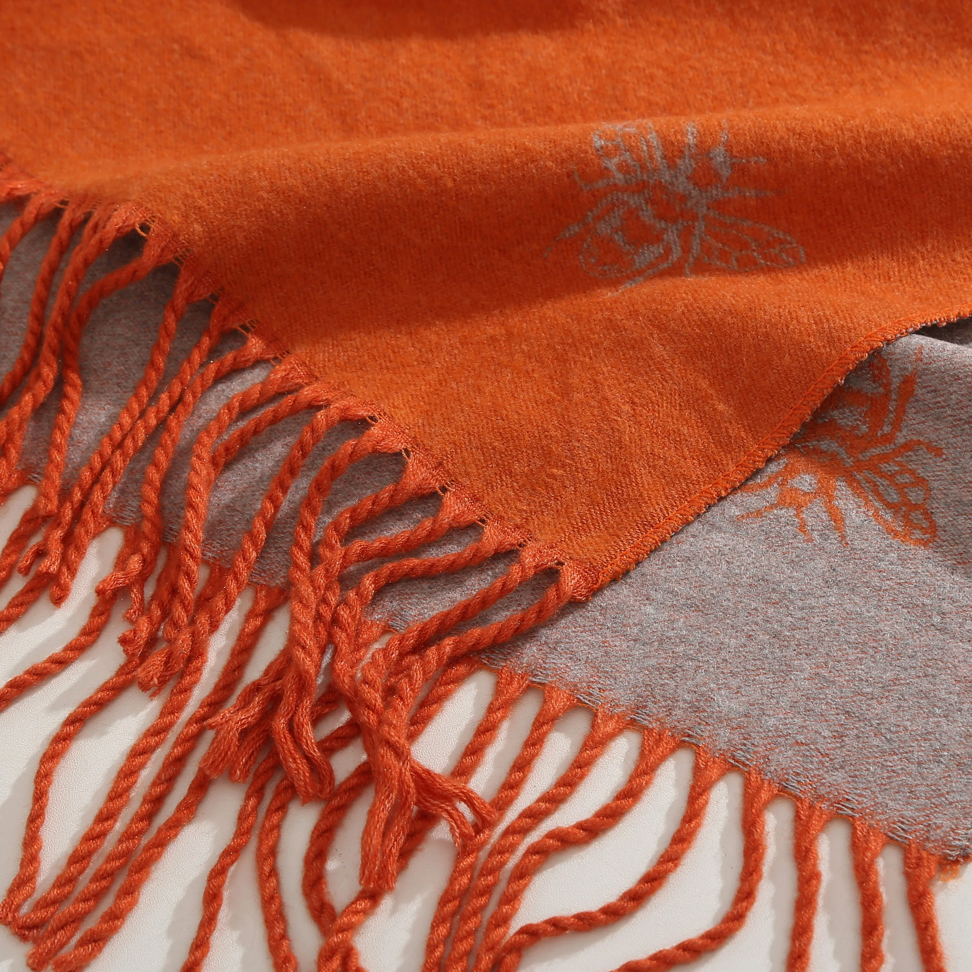 Manufacturer new oversize winter scarves shawls women fancy flower pattern warm thick pashmina scarf double side cashmere shawls