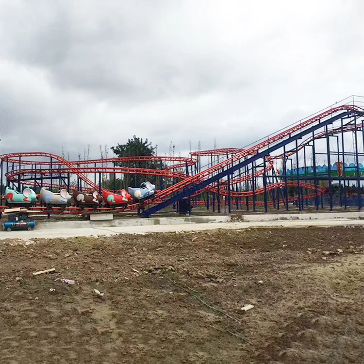 Funny theme park outdoor roller coaster Jungle Mouse customized amusement park rides roller coaster for sale