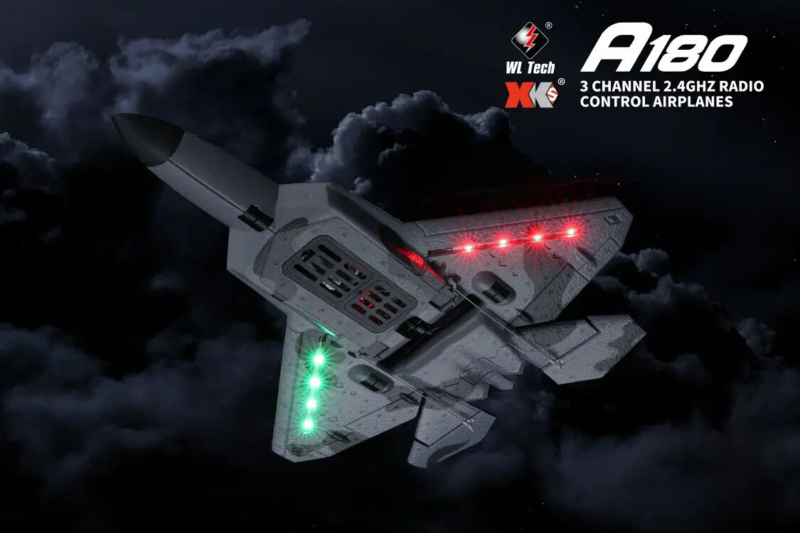 Wltoys XK A180 F22 самолет с дистанционным управлением 2 4 г бесщеточный двигатель 3D 6 стабильность системы 3 Ch 200 м Пульт дистанционного управления расстояние RTR