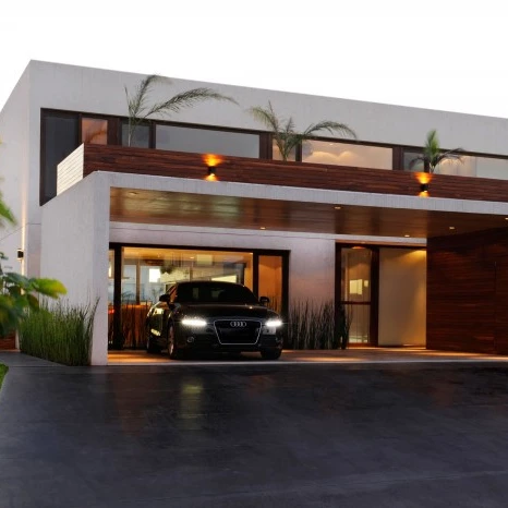 Сборная современная вилла, стальная конструкция здания