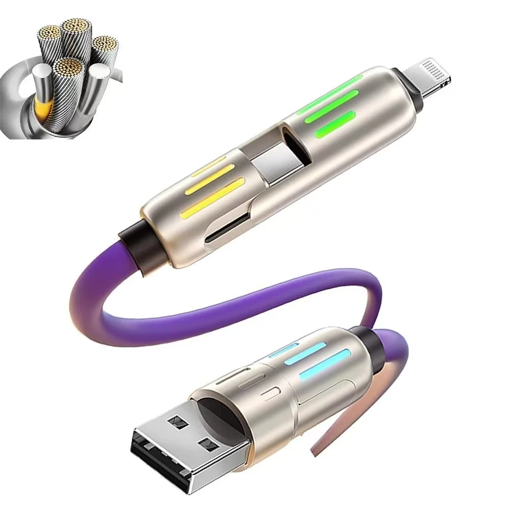 feiyida Adapter 4 in 1 Multiport Adapter 10Gbps for speedy data transfers USB-C typy c led usb a for phone car charge