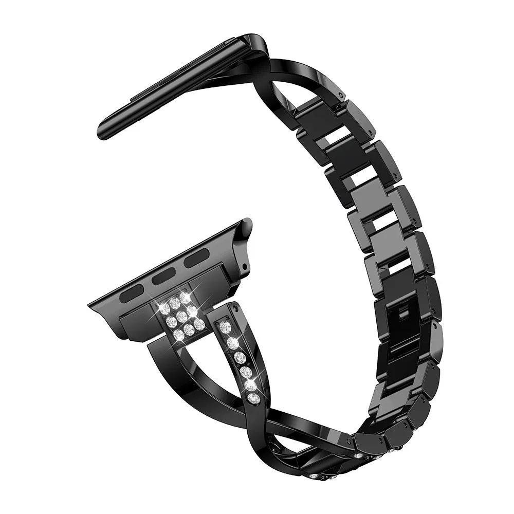 Luxury Watch Strap Metal Band Chain  Bracelet Watch Band For iwatch
