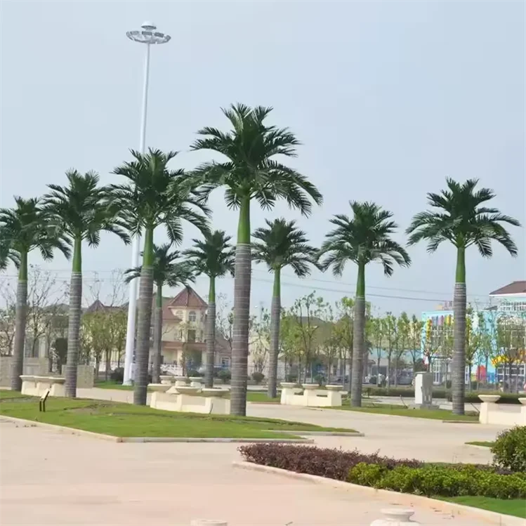 Fiberglass Trunk Landscape Fake Palm Tree Indoor Outdoor Big Simulation Coconut Tree for Garden Decoration Tree Manufacturer