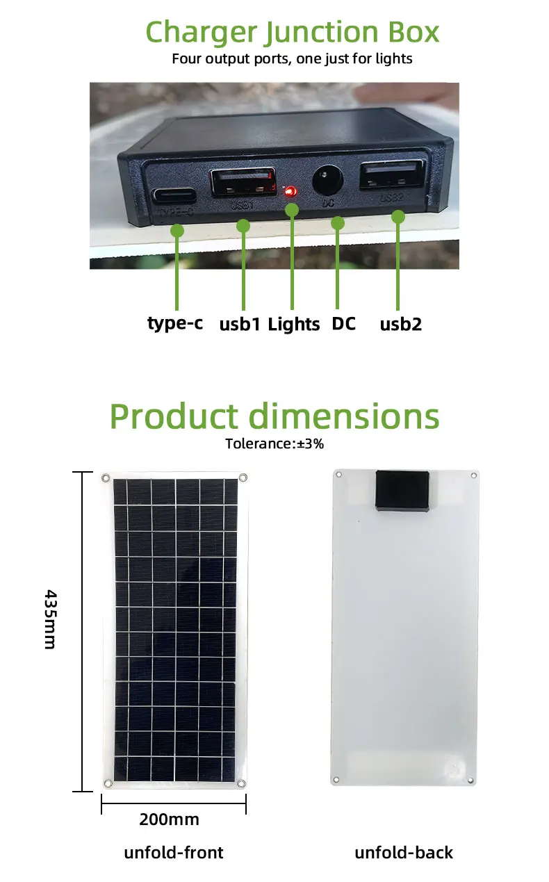 Mini 10W Waterproof Flexible Portable Chargeable Solar Power Bank Solar Panel Outdoor Charger 10W
