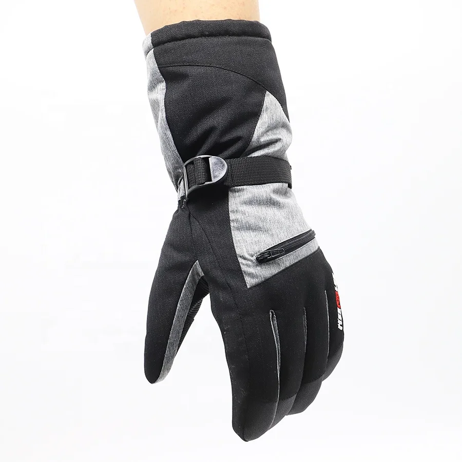 Hand back can be placed snow card warm waterproof breathable men and women ski gloves