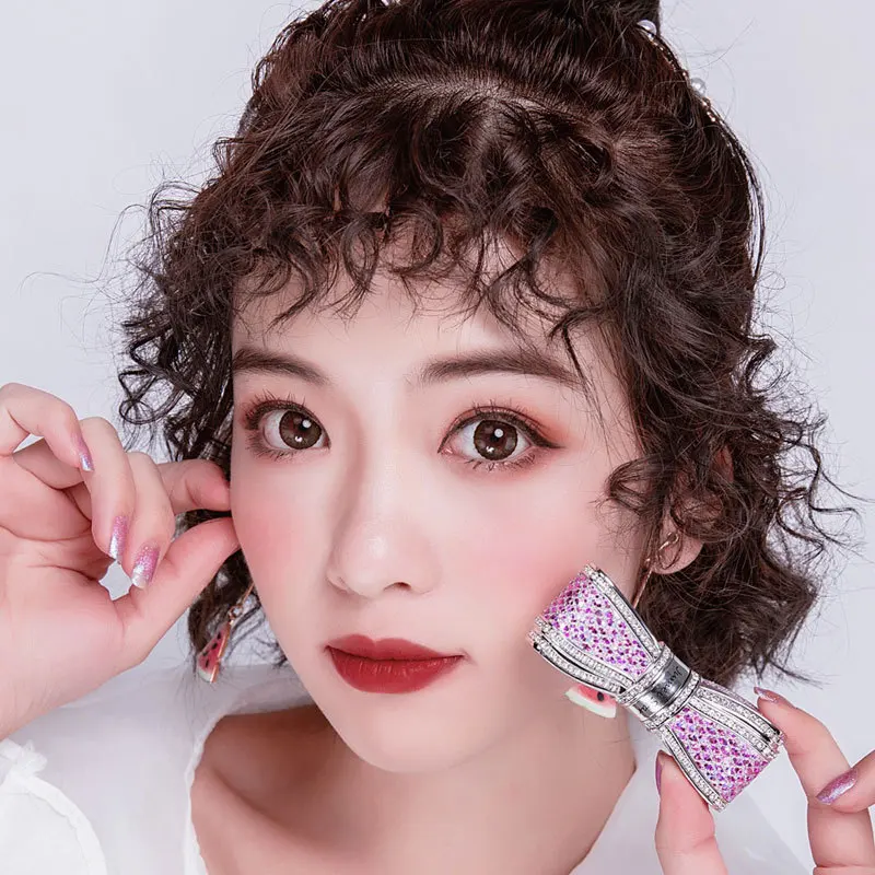 Jumei star butterfly lipstick with diamond rhinestones 8 colors waterproof long lasting velvet matte lipstick pencil