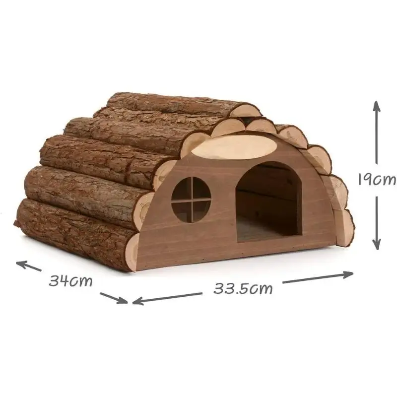 Outdoor Garden Hedgehog Shelter Home Wooden Hedgehog Hibernation House Pet Cage Manufacturer