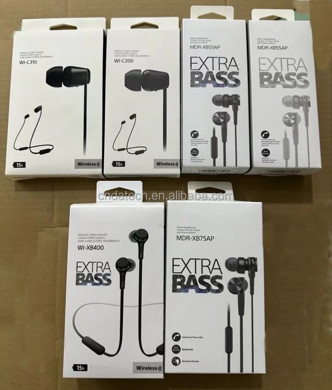 WI-XB400 Wireless In-Ear Headphones With Mic Phone Call earbuds stereo earpieces handsfree earphone for Sony Wl-C310 Wl-C200