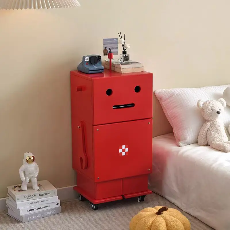 Multi Function Deck Living Room Wooden Robot Medieval Rana robot side cabinet wooden storage cabinet bedside table