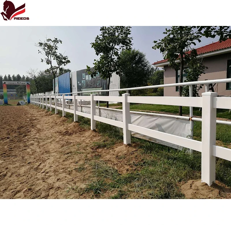 Plastic cheap PVC Horse fence UPVC Horse Fence Panels 2 rails 1.8m in height