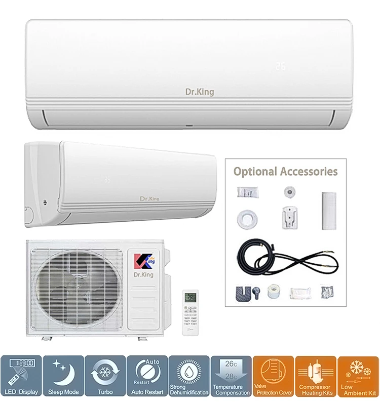 High quality AC 50Hz R410A R32  Inverter On Off 9000 12000 18000 24000 wall Split Air Conditioner