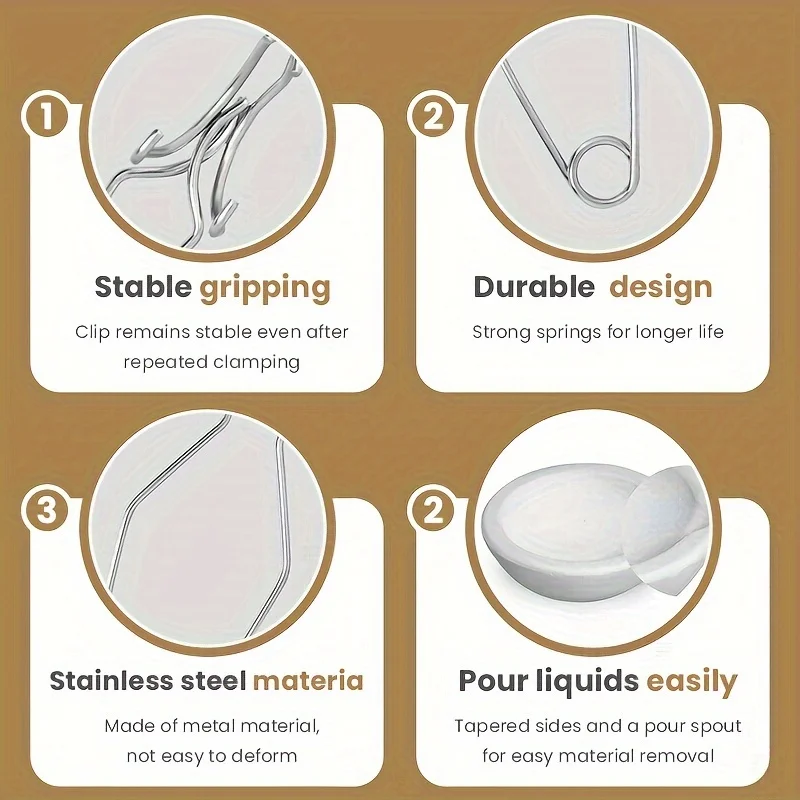 Melting Metal Tool Kit, Includes Metal Crucible Tong, Quartz Crucible Bowls & 0.5 LBS Borax  powder, Metal Craft Casting Tool