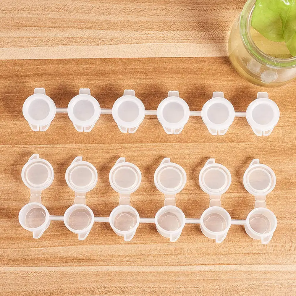 
3ml/5 ml empty hinged shut lid paint pots plastic painting cups paint pot strips Ideal craft hobby art children paint by numbers 