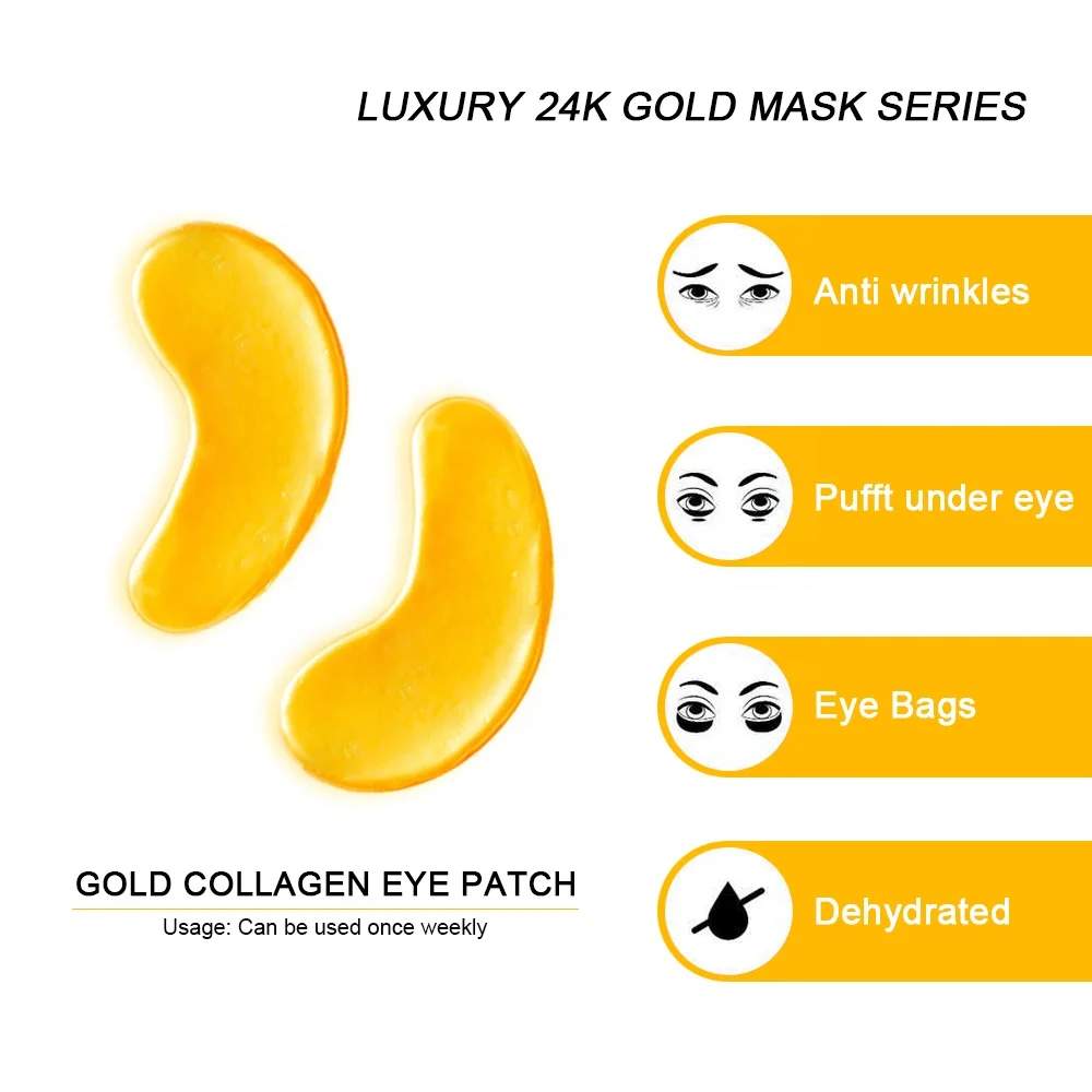 Wholesale private label anti-wrinkles improve eye bags nourishing whitening Hyaluronic Acid collagen moisturizing eye patches