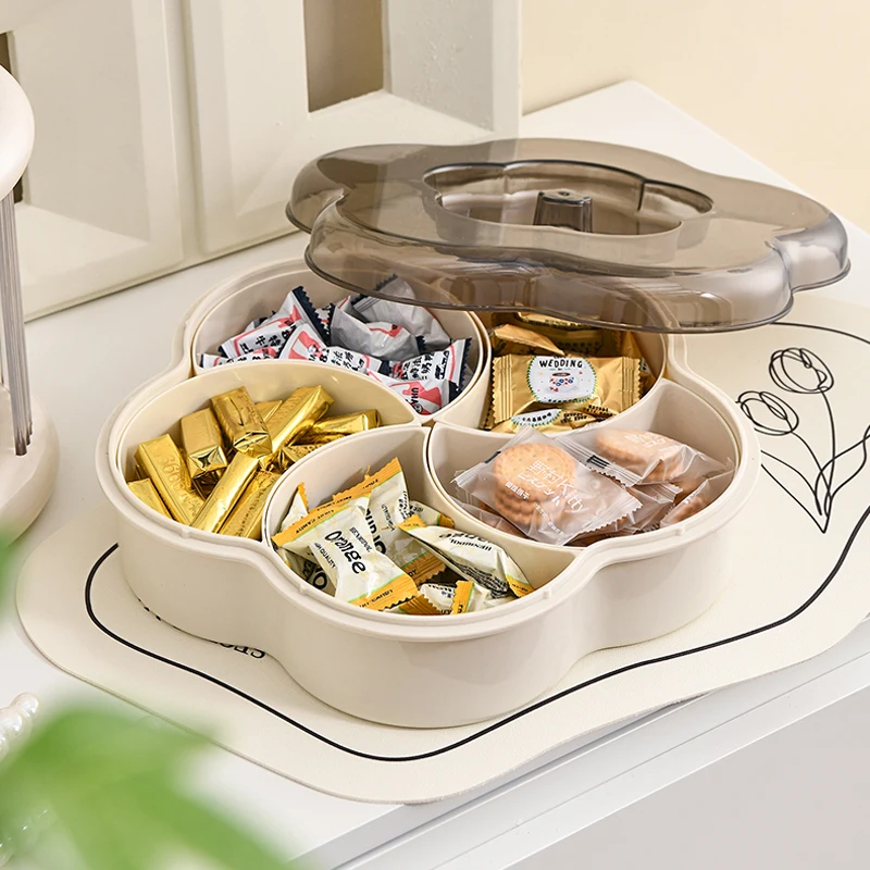 Safety thickened material 5 graids fridge organizer bins Spice Divided Container Box Dust and insect proof