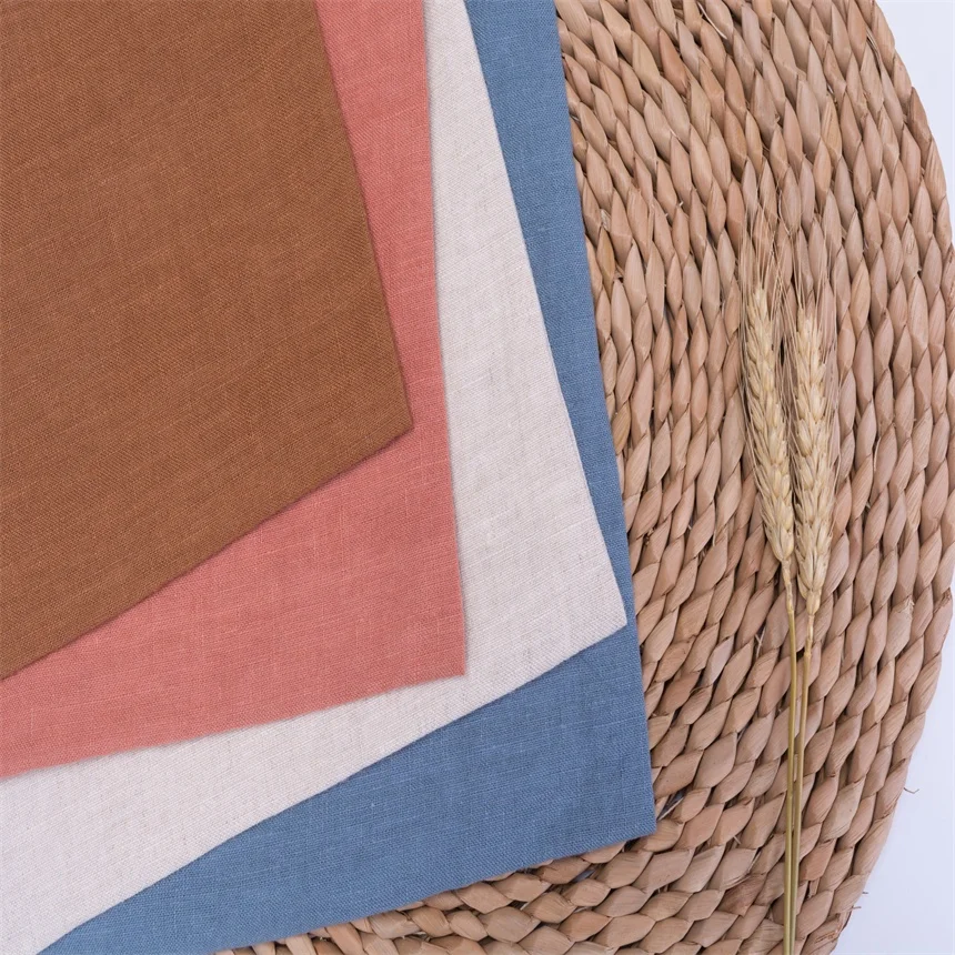 4821 hot sale 100% Pure Flax French Linen Sandwashed fabric Stone washed Linen for clothes