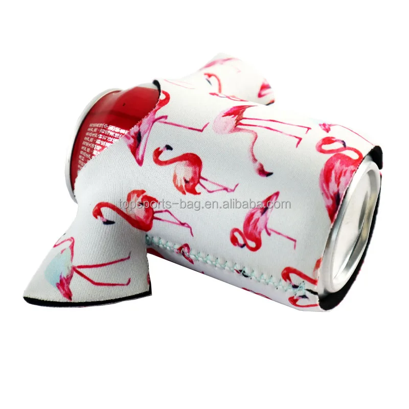 Flamingo Custom Beer Holders Waterproof Neoprene Can Sleeve T-Shirt Can Cooler for Picnic