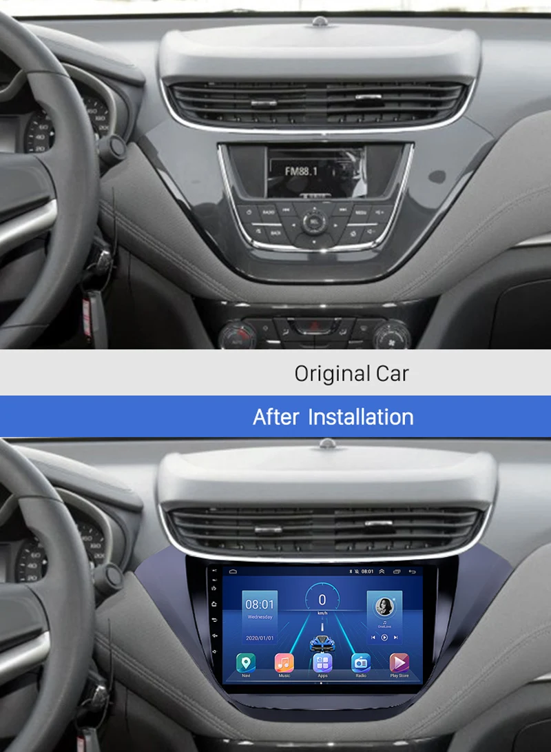 gps navigation carplay android auto 9 inch 8 +128GB android 14 car dvd multimedia player radio video for Chevrolet Malibu 2016+