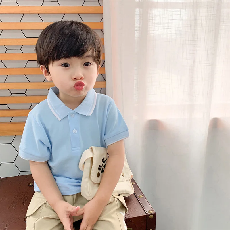 
Fashion Children Sport T-shirt Custom Gentlemen Kids Boys T-shirt 