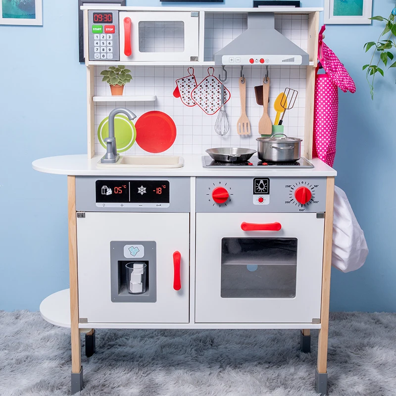 
2020 NEW DESIGN Wood Large Kitchen Play Toy Set For Kids 