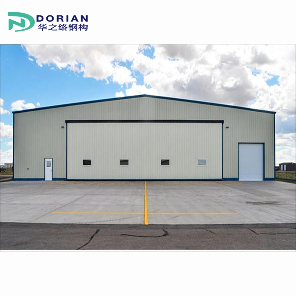 Steel Frame Build Design Prefabricated Helicopter Hangar Aircraft House