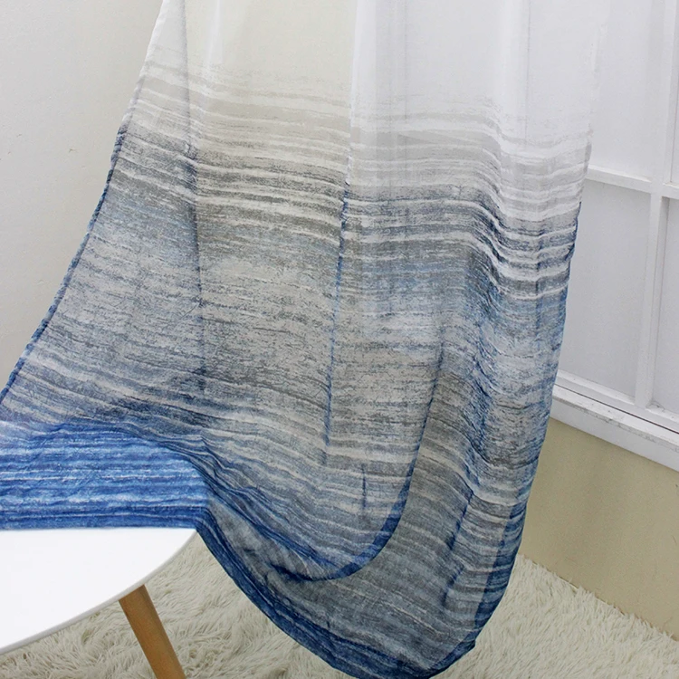 Perspective Leaves European and American style Custom Window Printing Curtain