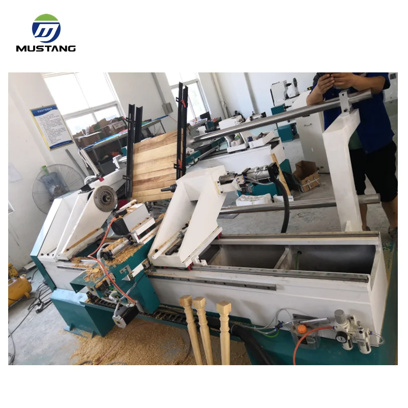 MT-1530AF Factory Direct Sales Auto-feeding CNC wood lathe One Spindle and Two Blades Automatic Wood Workpiece Making Machines