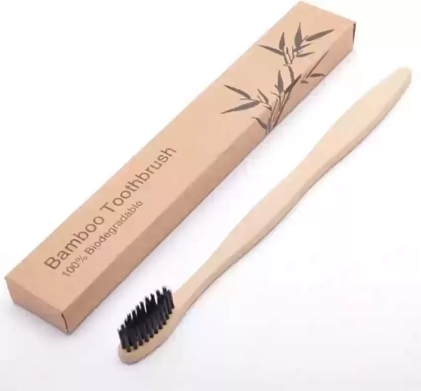 120 Pcs Bamboo Toothbrushes Bulk Soft Bristle Toothbrush Wooden Disposable Travel Individually Wrapped Toothbrush