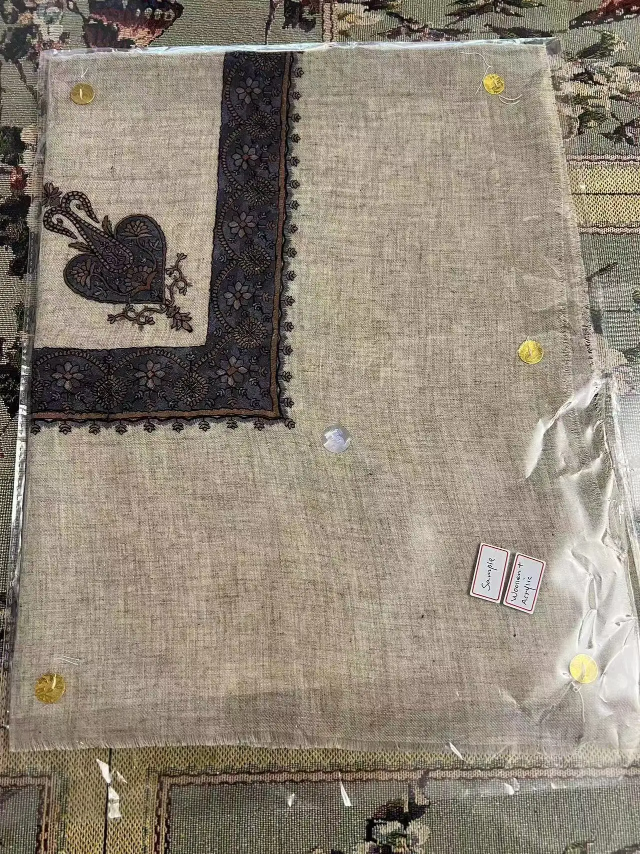 Woolen Yeman Saudi Arabia Men Embroidered Shemagh Omani Masar Prayer Keffiyeh Hijab Bandana Scarf Yashmagh Shawl