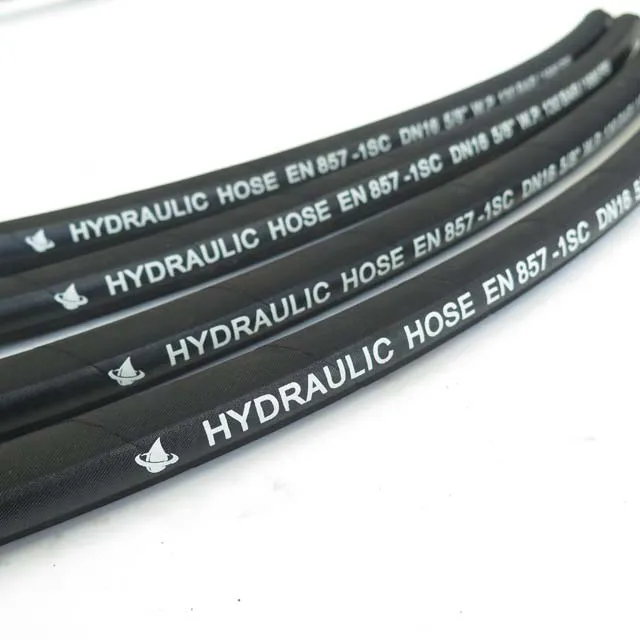 5/8 дюймовый износостойкий гидравлический гибкий шланг из черной резины с одной проволочной оплеткой EN 857 1SC