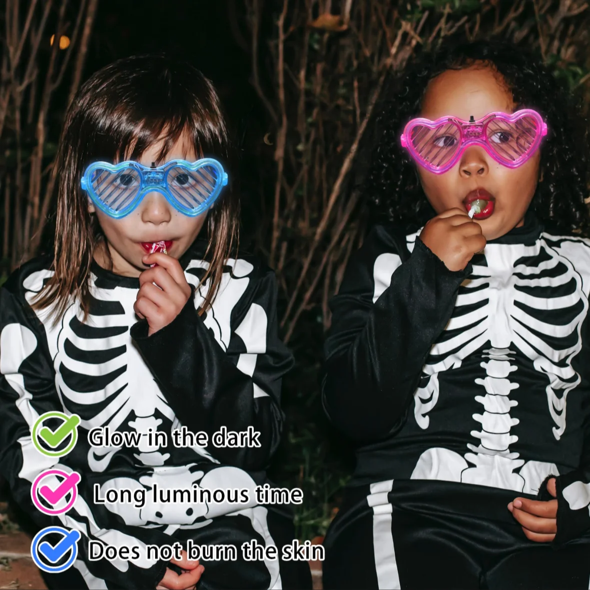Luminous heart shaped LED child birthday toy glasses Christmas Halloween party bar colored luminous glasses