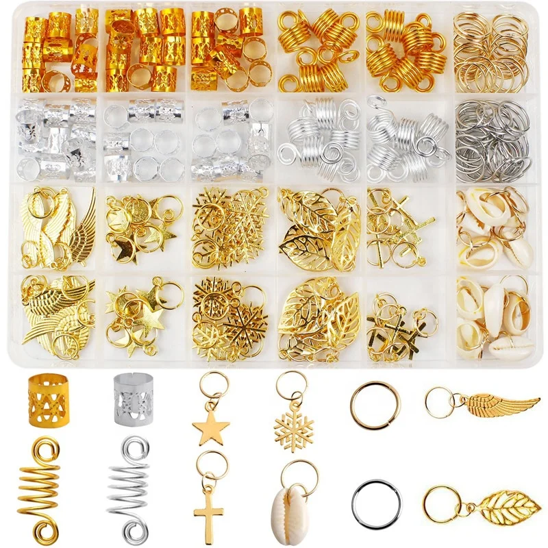 220/232/482Pcs Braiding Hair Rings Decorative Accessories Braids In Different Styles Acrylic Candy Beads Dreadlocks Hair Pendant