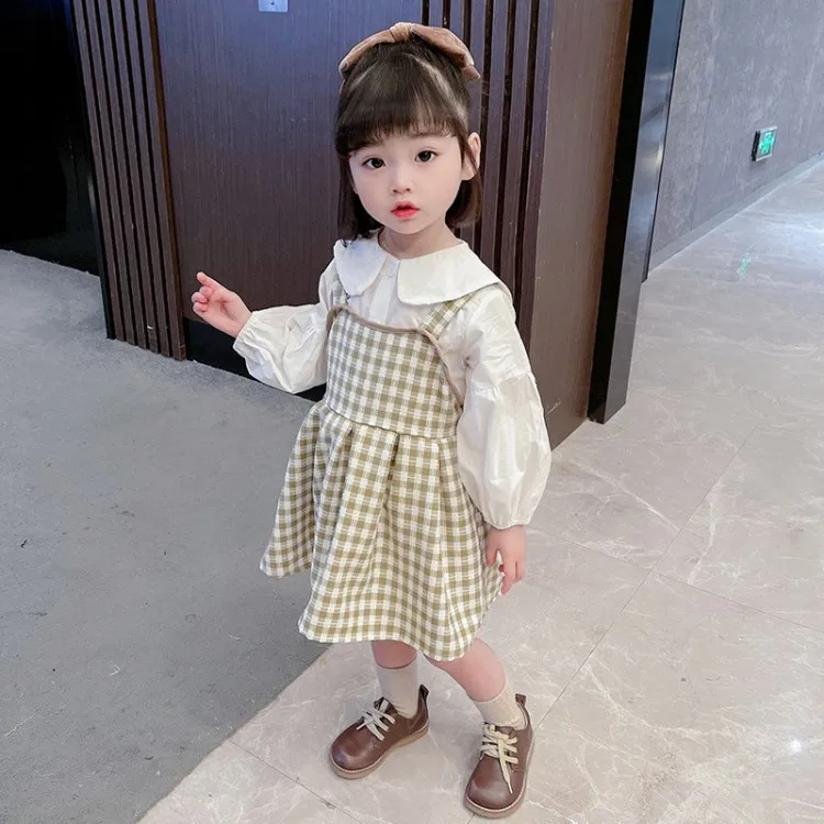 New Style Updates Children Clothes Kids Print Top Floral Design 2 Pieces Baby Girl Dress Set