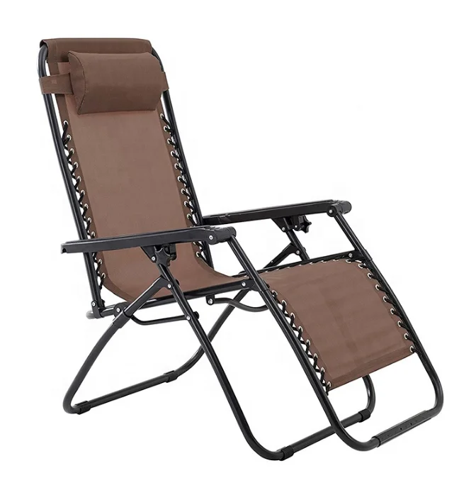 Outdoor Folding Reclining Sun, Lounger Adult Cup Holder Lightweight Leisure Folding Sun Beach Chair Lounger Zero Gravity Chair