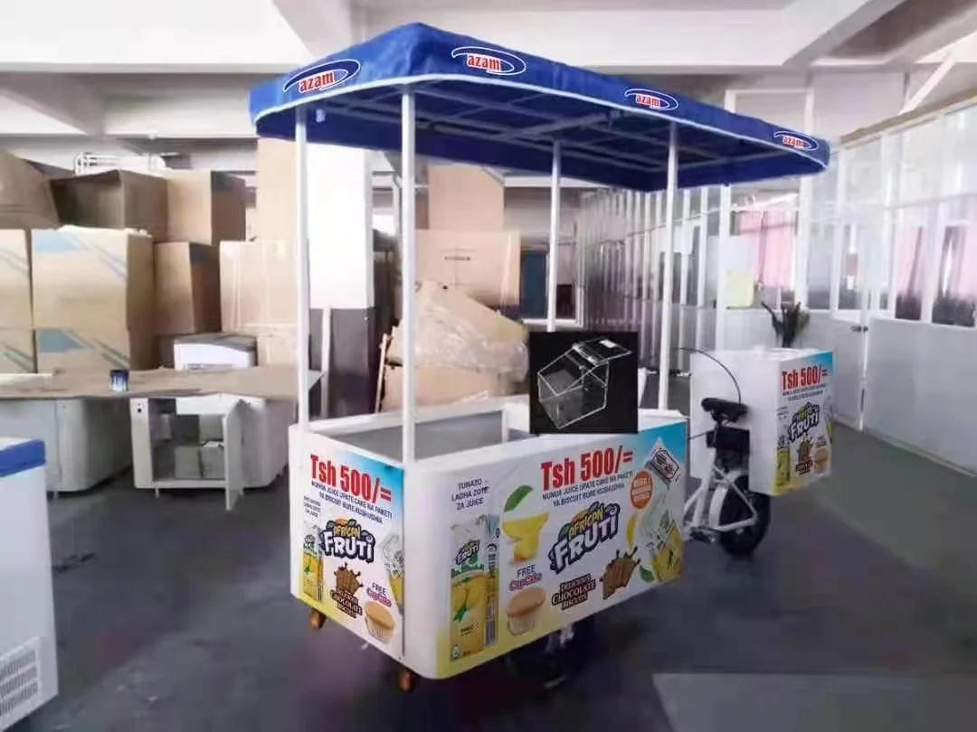 solar DC 12/24V TK-208 ice cream tricycle with solar freezer can sell ice cream popsicle frozen food ODM&OEM cooling  drink