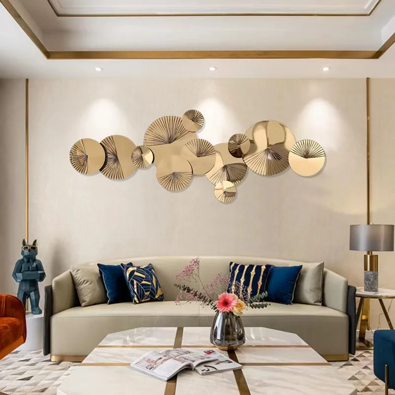 luxury gold bedroom living room lobby household decoration metal hanging wall decor art metal crafts home wares accessories