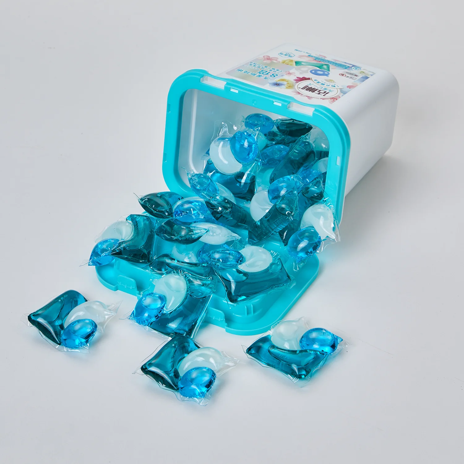3-in-1 Disposable Laundry Detergent Pods 110 Washes Colour Washing Liquid for Apparel-Powder & Gel Shape
