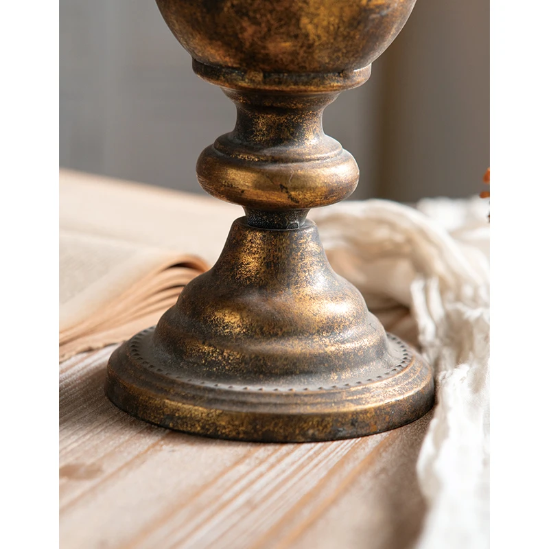 Retro French Metal Flower Vase Antique Design Home Decor Living Room Metal Flower Vase Manufacturer by Home Decor Style